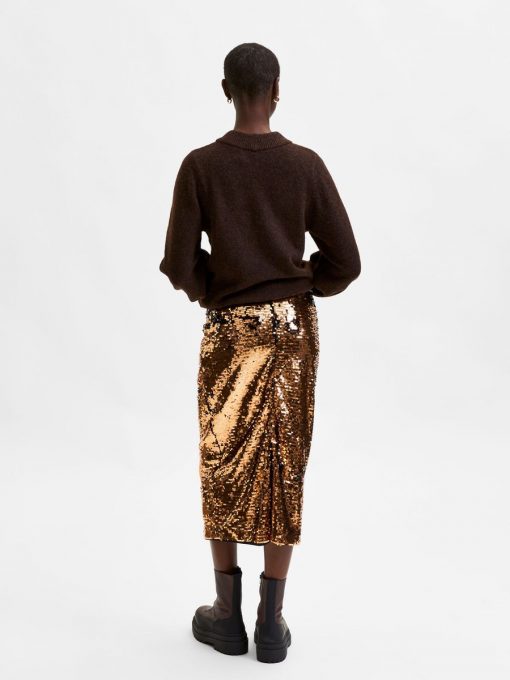 Selected Femme Balloon Sleeve Jumper Coffee Bean