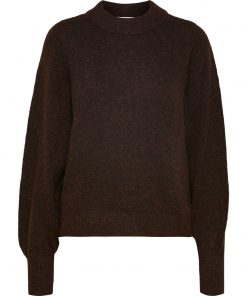 Selected Femme Balloon Sleeve Jumper Coffee Bean