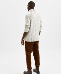 Selected Homme Dean Roll Neck Knit Egret