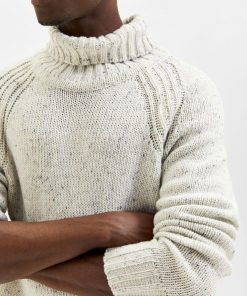 Selected Homme Dean Roll Neck Knit Egret