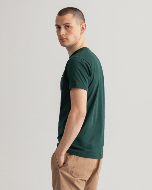Gant Archive Shield T-shirt Tartan Green