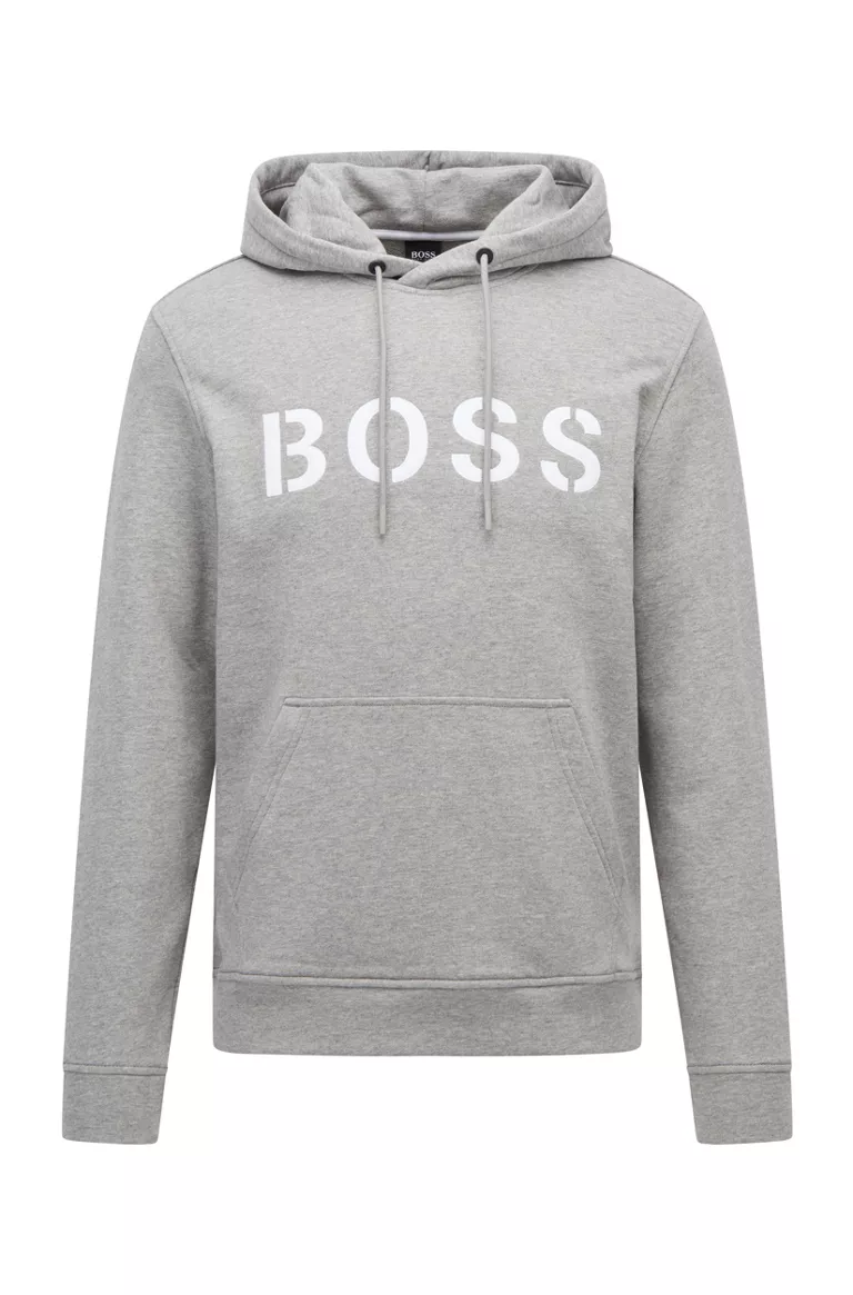 Hugo boss grey hoodie best sale