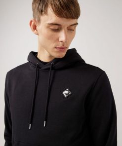 J.Lindeberg Throw Patch Hoodie Black