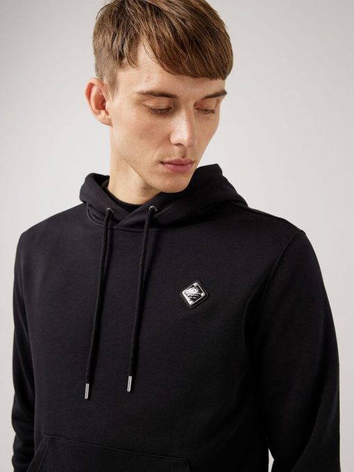 J.Lindeberg Throw Patch Hoodie Black