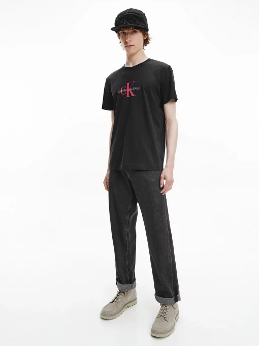 Calvin Klein Archival Monogram T-shirt Black/Salsa