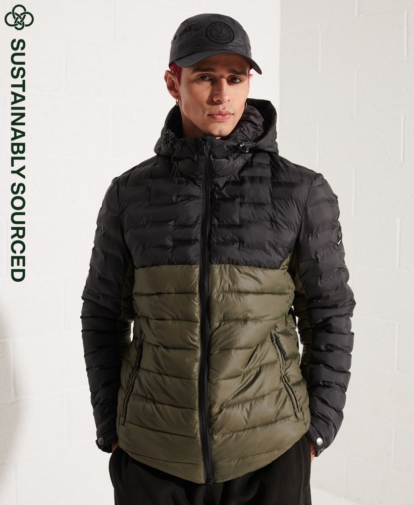 Down radar mix quilted jacket on sale