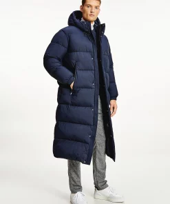 Tommy Hilfiger High Loft Maxi Parka Coat Desert Sky
