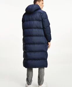 Tommy Hilfiger High Loft Maxi Parka Coat Desert Sky