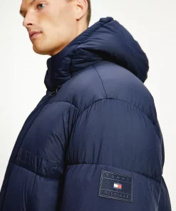 Tommy Hilfiger High Loft Maxi Parka Coat Desert Sky