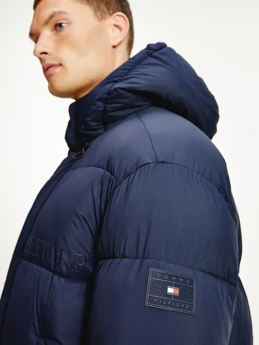 Tommy Hilfiger High Loft Maxi Parka Coat Desert Sky