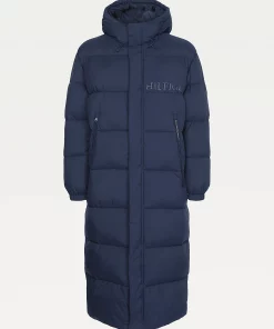 Tommy Hilfiger High Loft Maxi Parka Coat Desert Sky