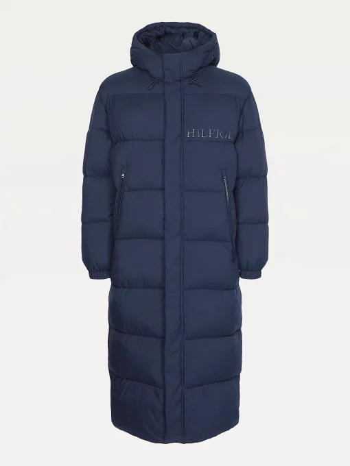 Tommy Hilfiger High Loft Maxi Parka Coat Desert Sky