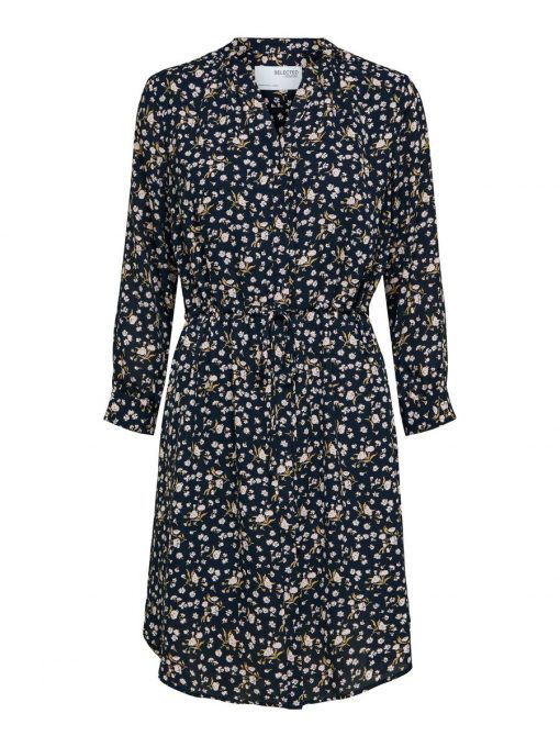 Selected Femme damina 7/8 Dress Dark Sapphire