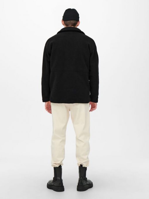 Only & Sons Fleece Jacket Black