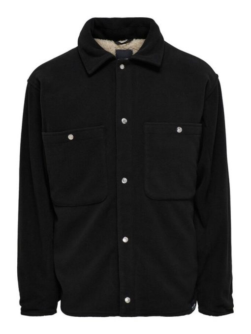 Only & Sons Fleece Jacket Black
