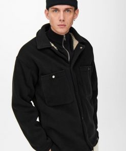 Only & Sons Fleece Jacket Black