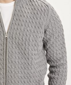 Knowledge Cotton Apparel Field Cardigan Grey