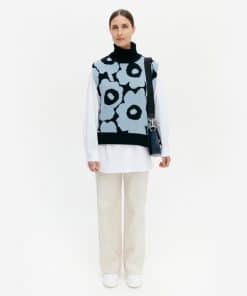 Marimekko Tausta Unikko Knitted Vest Blue