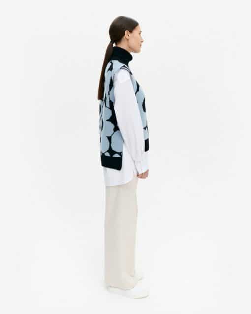 Marimekko Tausta Unikko Knitted Vest Blue