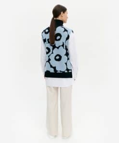 Marimekko Tausta Unikko Knitted Vest Blue