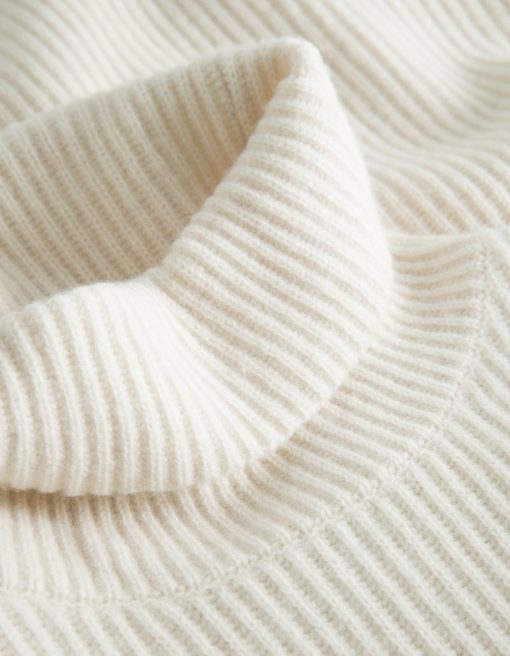 Les Deux Eddie Wool Rib Rollneck Knit Ivory