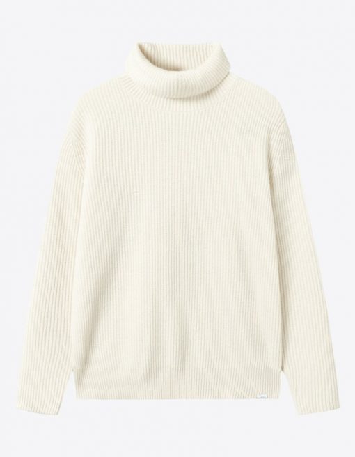 Les Deux Eddie Wool Rib Rollneck Knit Ivory