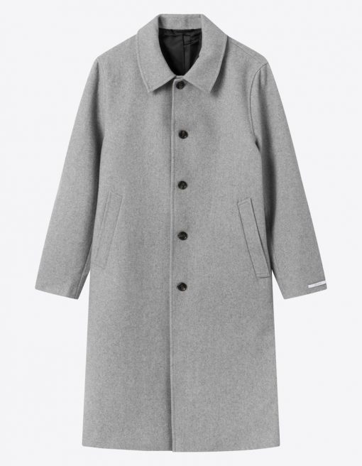 Les Deux Morgan Wool Car Coat Light Grey Melange