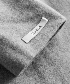 Les Deux Morgan Wool Car Coat Light Grey Melange