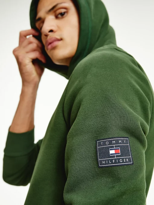 Tommy Hilfiger Peached Fleece Hoody National Forest