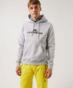 J.Lindeberg Alpha Hoodie Stone Grey Melange