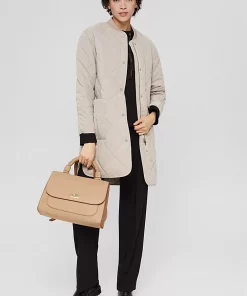 Esprit Quilted Jacket Light Taupe