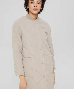 Esprit Quilted Jacket Light Taupe
