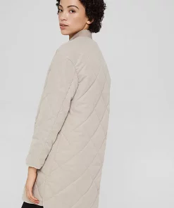 Esprit Quilted Jacket Light Taupe