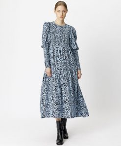 Gestuz Morianagz Long Dress Leo Art Glacier Laker