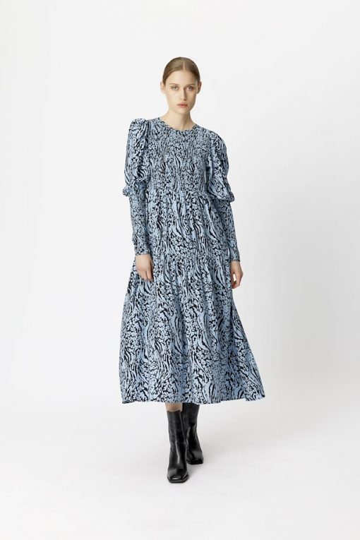 Gestuz Morianagz Long Dress Leo Art Glacier Laker