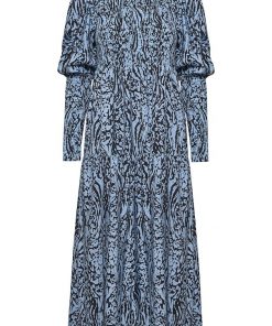 Gestuz Morianagz Long Dress Leo Art Glacier Laker