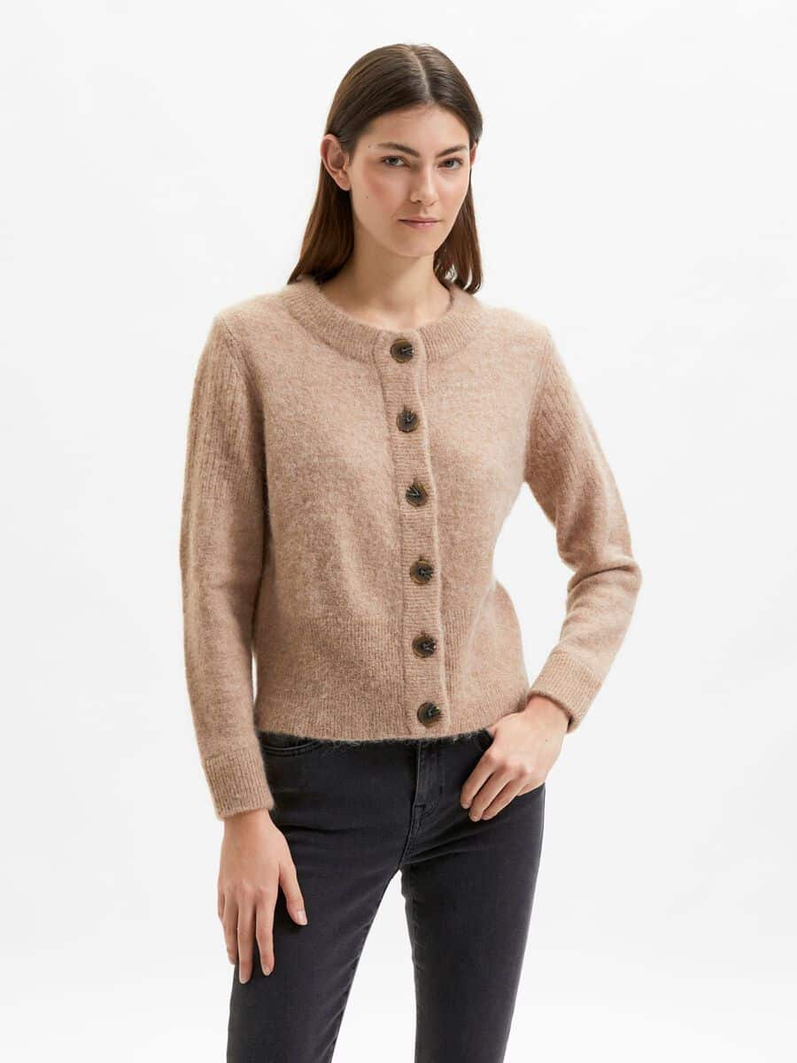 Buy Selected Femme Sia Knit Cardigan Nomad - Scandinavian Buy Selected Femme Sia Knit Cardigan Nomad - Scandinavian