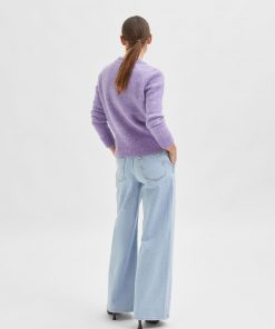 Selected Femme Sia Knit Cardigan Violet Tulip