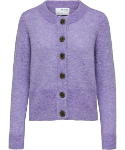 Selected Femme Sia Knit Cardigan Violet Tulip