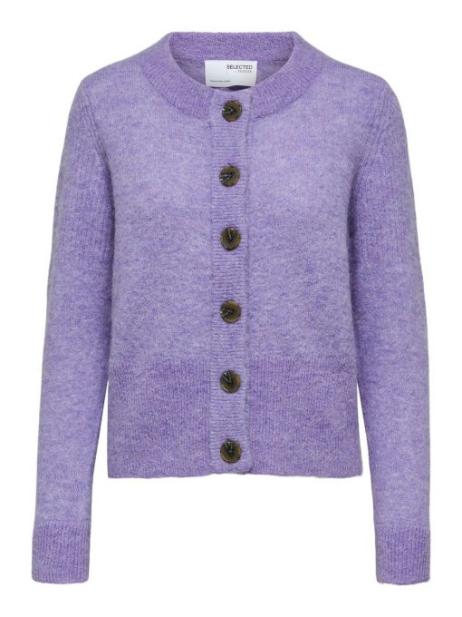 Selected Femme Sia Knit Cardigan Violet Tulip