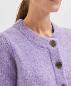 Selected Femme Sia Knit Cardigan Violet Tulip