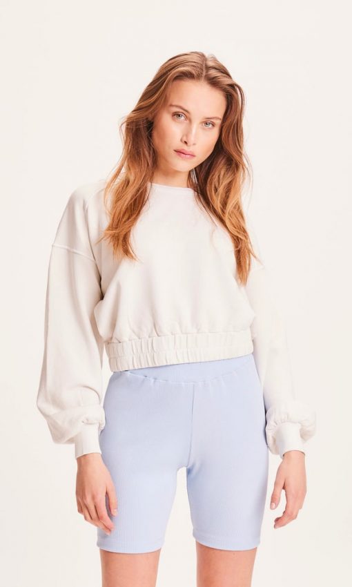 Knowledge Cotton Apparel NUANCE BY NATURE™ Erica Sweatshirt Buttercream