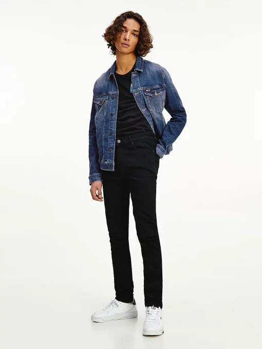 Tommy Jeans Simon Skinny Fit Black Jeans New Black Stretch