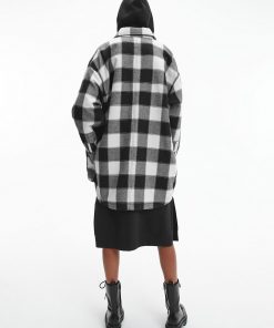 Calvin Klein Checked Overshirt Black