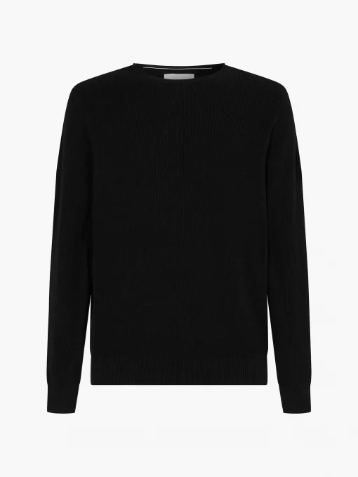 Calvin Klein Monogram Badge Crew Neck Black