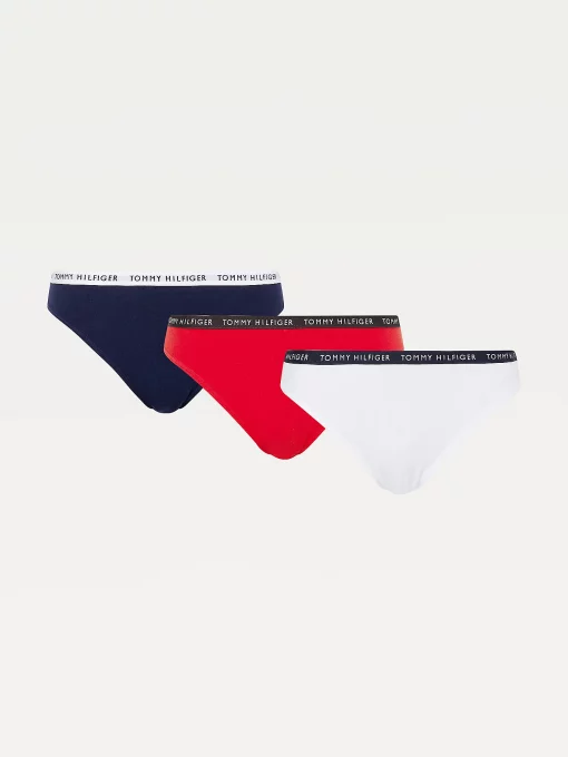 Tommy Hilfiger 3P Bikini White / Desert Sky / Primary Red