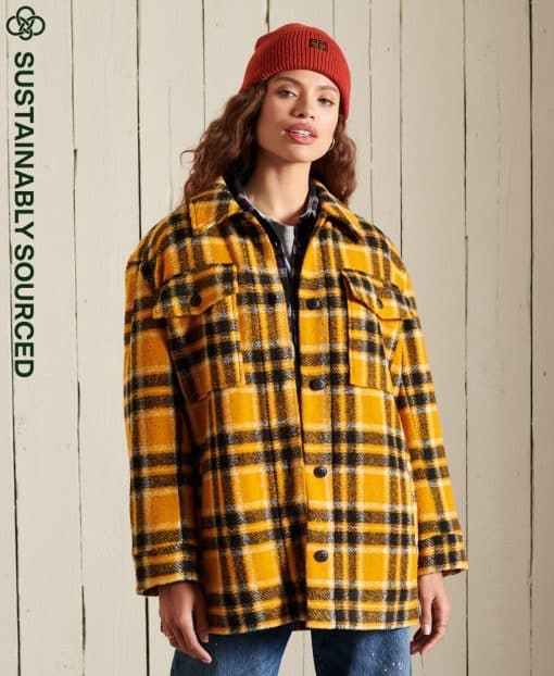 Superdry Overshirt Jacket Yellow Check