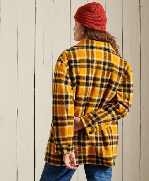Superdry Overshirt Jacket Yellow Check