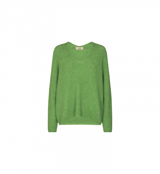 Mos Mosh Thora V-neck Knit Forest Green