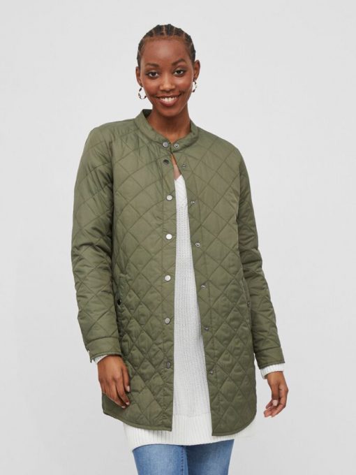 Vila Trish Quilted Jacket Four Leaf Clover